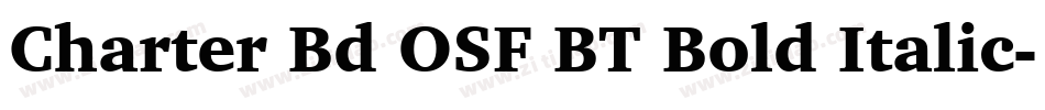 Charter Bd OSF BT Bold Italic字体转换